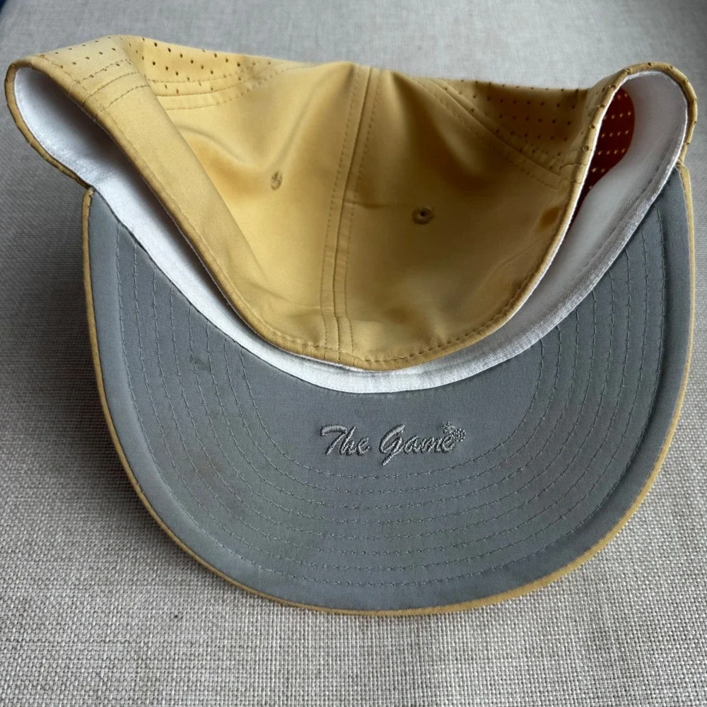 The Game Khaki Baseball Cap Old English‎ Boston Red Sox Perforated Hat Large